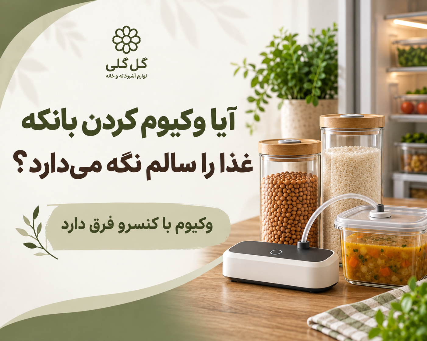 آیا وکیوم کردن بانکه، غذا را بیرون یخچال سالم نگه می‌دارد؟