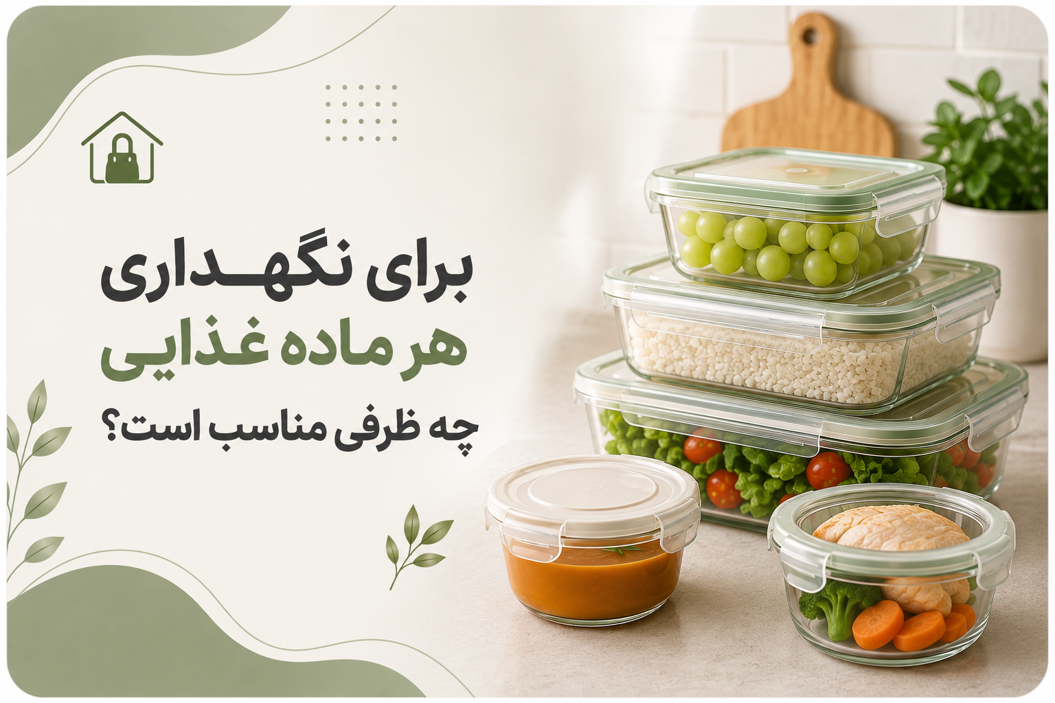 برای نگهداری هر ماده غذایی چه ظرفی مناسب است؟ راهنمای انتخاب ظرف نگهدارنده غذا