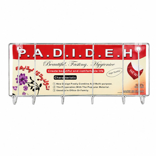آویز پشت دری استیل ۶ قلاب مدل PADIEH